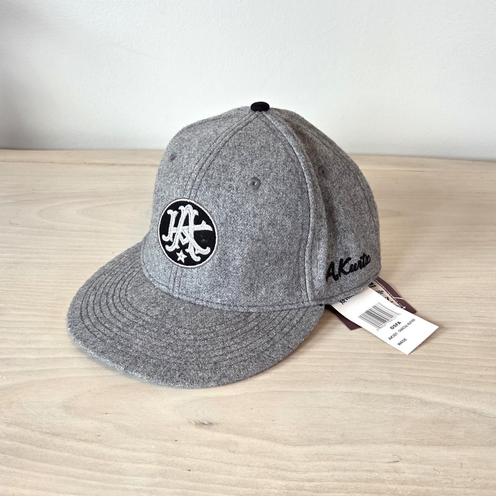 NWT A. Kurtz Wade Wool Strapback Cap Charcoal Gray OSFA